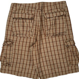 Lee Checked Cargo Shorts - 38W 10L Beige Cotton
