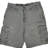 Quiksilver Cargo Shorts - 34W 11L Grey Cotton
