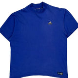 Vintage Adidas T-Shirt - Large Blue Cotton