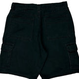 Wrangler Cargo Shorts - 32W 10L Black Cotton