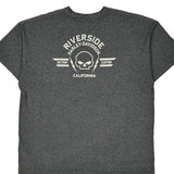 Riverside Harley Davidson Graphic T-Shirt - 2XL Gray Cotton Blend