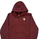 Carhartt Hoodie - 2XL Burgundy Cotton Blend