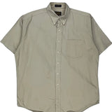 Chaps Ralph Lauren Short Sleeve Shirt - 2XL Beige Cotton