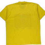 Single Stitch Fruit Of The Loom Graphic T-Shirt - XL Yellow Cotton Blend