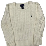 Age 6 Polo By Ralph Lauren Jumper - Small Cream Cotton
