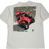 Oneita Graphic T-Shirt - XL White Cotton