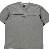 77 Tommy Jeans V-Neck T-Shirt - Medium Grey Cotton