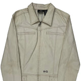 Motorcycle Harley Davidson Graphic Jacket - XL Cream Cotton