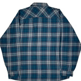 Patagonia Checked Flannel Shirt - Large Gray Cotton