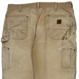 Carhartt Double Knee Carpenter Trousers - 37W 30L Beige Cotton