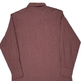 Tall Wrangler Checked Shirt - XL Red Cotton Blend