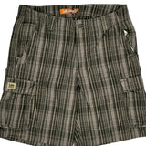 Lee Checked Cargo Shorts - 36W 10L Grey Cotton