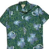 Cooke Street Floral Hawaiian Shirt - Large Blue Cotton