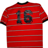 Vintage Wv Rowdies Soccer Club Nike Striped Football Shirt - Large Red Polyester