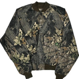Vintage Unbranded Bomber Jacket - Medium Brown Polyester