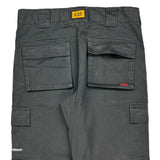 Cat Double Knee Cargo Trousers - 34W 32L Black Cotton