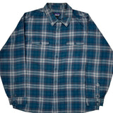 Patagonia Checked Flannel Shirt - Large Gray Cotton