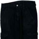 Wrangler Cargo Trousers - 32W 30L Black Cotton