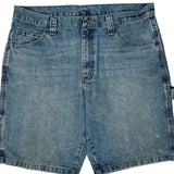 Wrangler Double Knee Carpenter Shorts - 34W 8L Blue Cotton