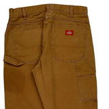 Dickies Carpenter Trousers - 33W 32L Brown Cotton