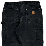 Carhartt Double Knee Carpenter Trousers - 34W 30L Black Cotton