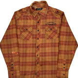Coogi Checked Flannel Shirt - XL Brown Cotton