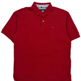 Tommy Hilfiger Polo Shirt - XL Red Cotton