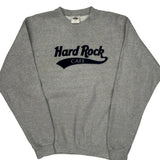 New York Hard Rock Cafe Graphic Sweatshirt - Large Gray Cotton