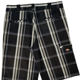Dickies Checked Shorts - 34W 10L Black Cotton