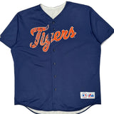 Tigers Majestic Mlb Football Jersey - XL Orange Polyester