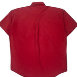 Chaps Ralph Lauren Short Sleeve Shirt - Large Red Cotton