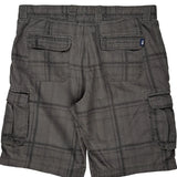 The North Face Checked Cargo Shorts - 35W 11L Grey Cotton