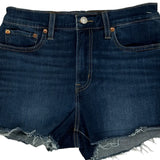 Levis Denim Shorts - 26W UK 6 Dark Wash Cotton
