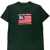 Polo Jeans Company Ralph Lauren Graphic T-Shirt - Large Green Cotton