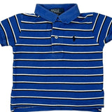 Age 9 Months Polo By Ralph Lauren Striped Polo Shirt - 3XS Blue Cotton