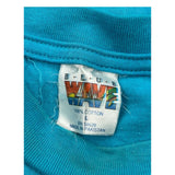 Blank Blue Wave Single Stitch T-Shirt - Large Blue Cotton