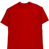 Blank Hanes Single Stitch T-Shirt - Large Red Cotton