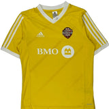 Age 15-16 Brantford Galaxy Youth Adidas Football Shirt - XL Yellow Polyester