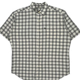 Ralph Lauren Checked Short Sleeve Shirt - Large Grey Cotton