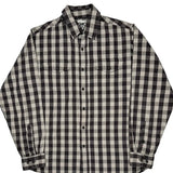 Lee Checked Flannel Shirt - Large Black & White Cotton