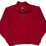 Starter 1/4 Zip - Large Red Cotton