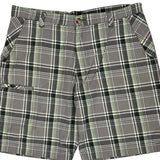 Dickies Checked Shorts - 38W 9L Grey Cotton