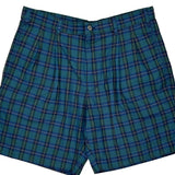 Dockers Checked Shorts - 34W 8L Blue Cotton