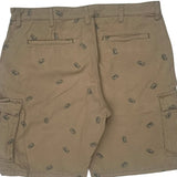 Old Navy Graphic Cargo Shorts - 36W 10L Khaki Cotton
