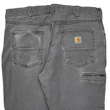 Carhartt Double Knee Carpenter Trousers - 36W 30L Grey Cotton
