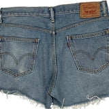 550 Levis Denim Shorts - 34W UK 14 Light Wash Denim