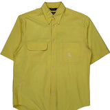 Nautica Short Sleeve Shirt - Small Yellow Cotton