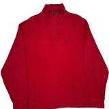 Polo By Ralph Lauren 1/4 Zip - 2XL Red Cotton