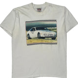 Oneita Single Stitch T-Shirt - XL White Cotton Blend