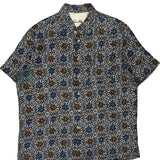 Tasso Elba Floral Hawaiian Shirt - Large Multicoloured Linen